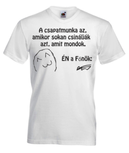 főnök póló fehér