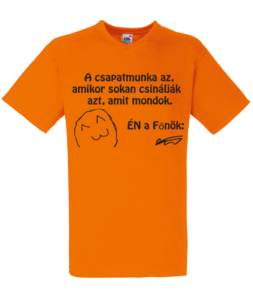 főnök póló narancs