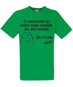 főnök póló zöld