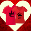 páros pólók king queen piros