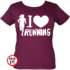 futópóló női i love running burgundi