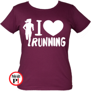 futópóló női i love running burgundi
