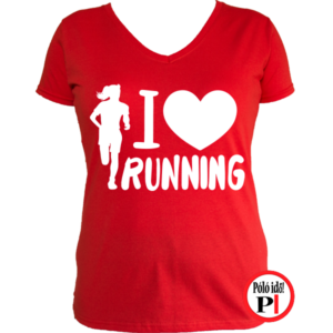futópóló női i love running piros