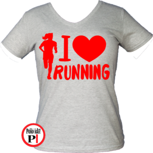 futópóló női i love running szürke