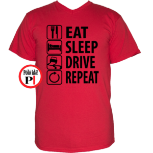 halálos iramban póló eat sleep drive piros