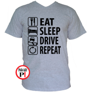 halálos iramban póló eat sleep drive szürke