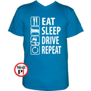 halálos iramban póló eat sleep drive világos kék