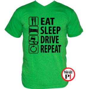 halálos iramban póló eat sleep drive zöld