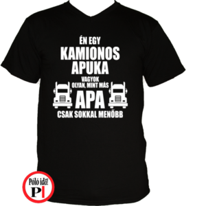 kamionos póló a legjobb apuka fekete