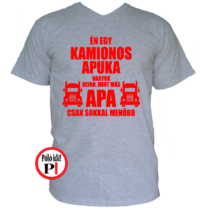 kamionos póló a legjobb apuka szürke