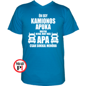 kamionos póló a legjobb apuka világos kék