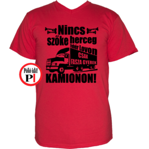 kamionos póló fasza gyerek piros