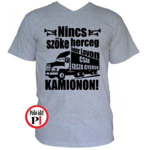 kamionos póló fasza gyerek szürke