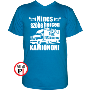 kamionos póló fasza gyerek világos kék