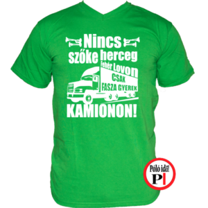 kamionos póló fasza gyerek zöld