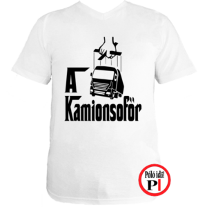 kamionos póló keresztapa fehér