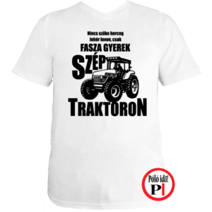 traktoros póló fasza gyerek fehér