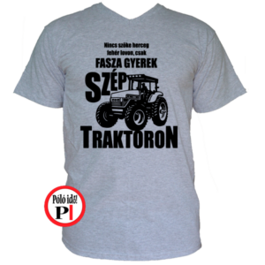traktoros póló fasza gyerek szürke