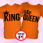 king queen páros pólók narancs