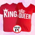 king queen páros pólók piros
