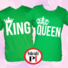king queen páros pólók zöld