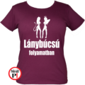 lánybúcsú folyamatban póló burgundi
