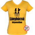 lánybúcsú folyamatban póló citrom