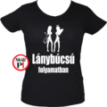 lánybúcsú folyamatban póló fekete