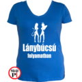 lánybúcsú folyamatban póló kék