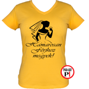 lánybúcsú póló férjhez megyek citrom