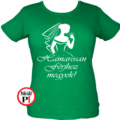 lánybúcsú póló férjhez megyek zöld
