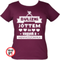 lánybúcsú póló menyasszony burgundi