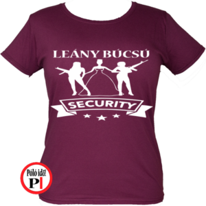leánybúcsú security póló burgundi