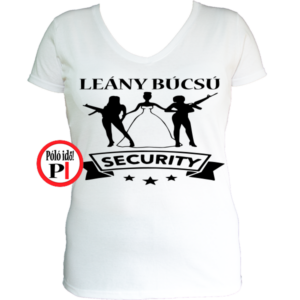 leánybúcsú security póló fehér