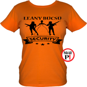 leánybúcsú security póló narancs