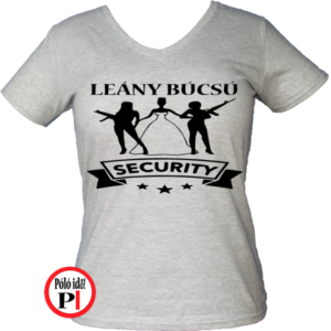 leánybúcsú security póló szürke