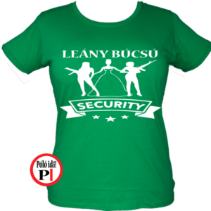 leánybúcsú security póló zöld
