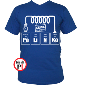 pálinkás kémia vicces póló kék