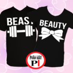 páros pólók beauty and beast fekete