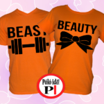 páros pólók beauty and beast narancs