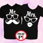 páros pólók mr and mrs fekete