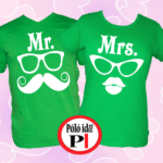páros pólók mr and mrs zöld