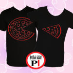 pizza páros pólók fekete