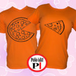 pizza páros pólók narancs