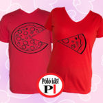 pizza páros pólók piros