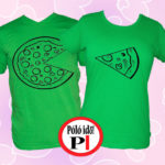 pizza páros pólók zöld