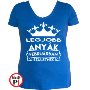 szülinapi póló februárban kék