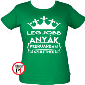 szülinapi póló februárban zöld