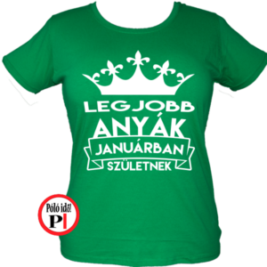 szülinapi póló januárban zöld