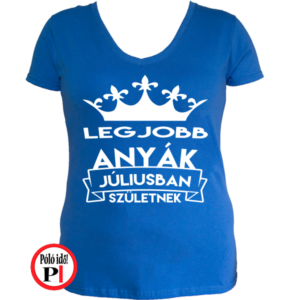 szülinapi póló júliusban kék